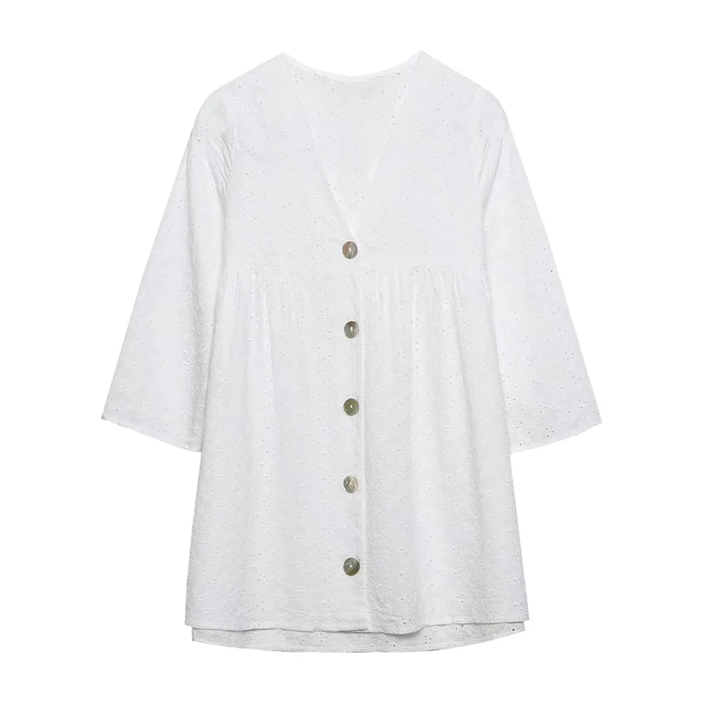 Women's Blouse 2022 Fashion New Embroidered Hollow Button Decorative Top Casual Solid Color V-Neck Retro Female Chic Long Shirt
Women's Blouse 2022 Fashion New Embroidered Hollow Button Decorative Top Casual Solid Color V-Neck Retro Female Chic Long Shirt