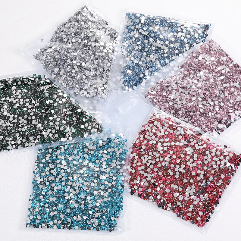 

4mm SS16 Colorful Resin Non Hot Fix Rhinestones Flatback Plastic Crystals Strass Glitters Stone Bulk Big Package for DIY Nail