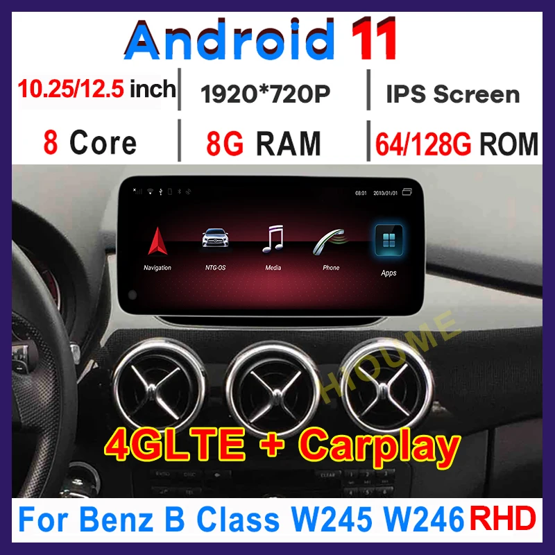 10.25"/12.5" 8Core 8G+128G Andriod 11 Car Radio GPS Navigation Multimedia Player Radio for Mercedes Benz B Class B180 W245 RHD
10.25"/12.5" 8Core 8G+128G Andriod 11 Car Radio GPS Navigation Multimedia Player Radio for Mercedes Benz B Class B180 W245 RHD