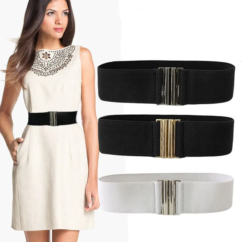 Fashion Elastic Wide Belt For Women Black Corset Belt Metal Buckle Lady Cummerband Stretch Waistband Female Coat Dress Accessory
Fashion Elastic Wide Belt For Women Black Corset Belt Metal Buckle Lady Cummerband Stretch Waistband Female Coat Dress Accessory