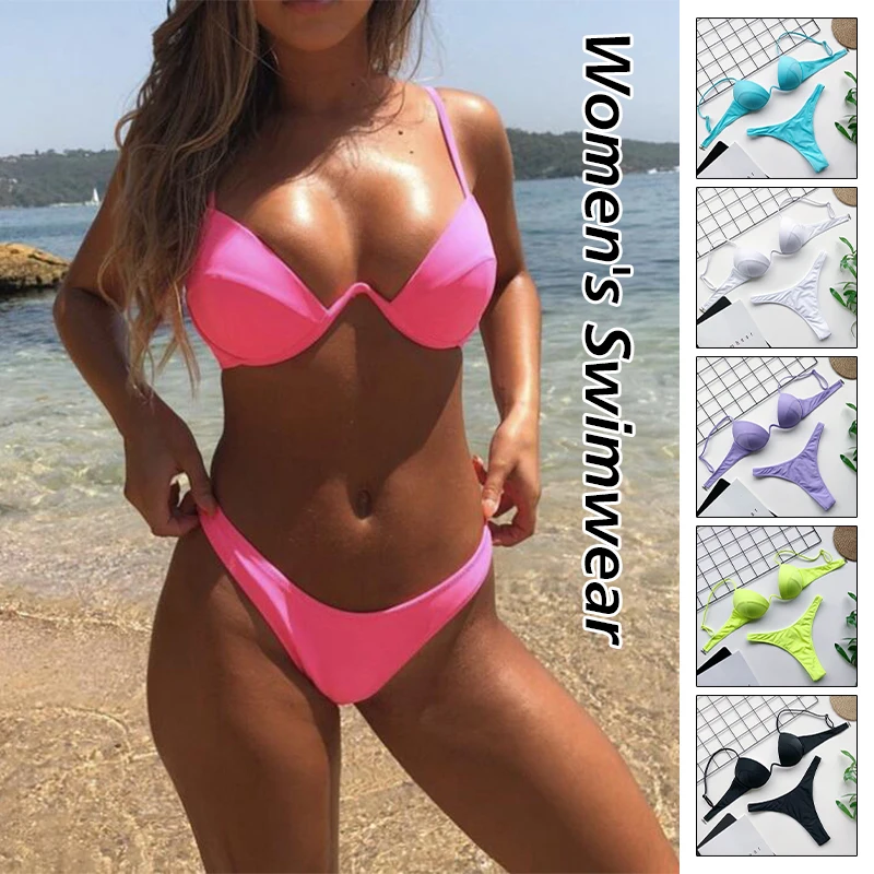 Brazilian Swimsuit Women Sexy Bikini Set Low Waist Push-Up Padded Bra Thong Two Pieces Swimwear Beach Wear Swimming 2023
Brazilian Swimsuit Women Sexy Bikini Set Low Waist Push-Up Padded Bra Thong Two Pieces Swimwear Beach Wear Swimming 2023