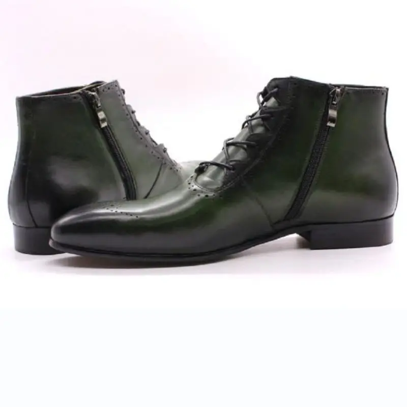 

Ботинки KE785 мужские классические, полуботинки оксфорды, броги, на молнии, удобная повседневная выразительная обувь, 2021