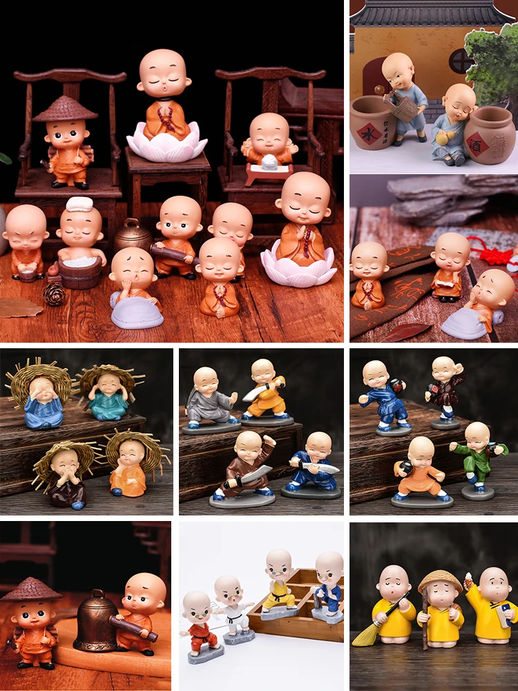 Small Monk Figurines Kawaii Buddha mini statue Religion Resin Desk Miniatures Bonsai Decoration Children's gifts Home Decor
Small Monk Figurines Kawaii Buddha mini statue Religion Resin Desk Miniatures Bonsai Decoration Children's gifts Home Decor