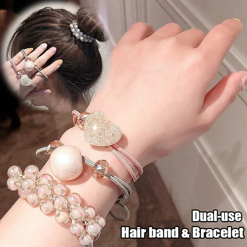 3pcs Multifunctional Crystal Pearl Hair Bands Set Women Bracelet Chain Hair Scrunchie Rope Ponytail Holders Jewelry Bands
3pcs Multifunctional Crystal Pearl Hair Bands Set Women Bracelet Chain Hair Scrunchie Rope Ponytail Holders Jewelry Bands