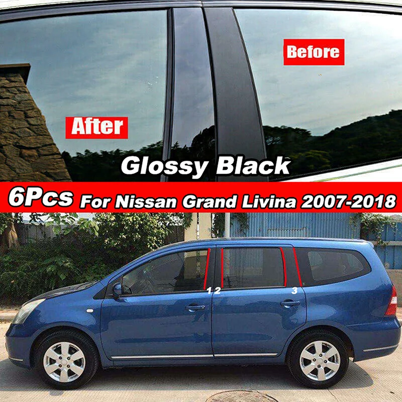 6 шт./компл. наклейки на дверь и окно автомобиля для Nissan великая ливина 2007-2018, декоративные столбики, аксессуары для автостайлинга
6 шт./компл. наклейки на дверь и окно автомобиля для Nissan великая ливина 2007-2018, декоративные столбики, аксессуары для автостайлинга