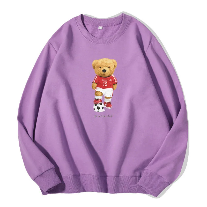 Spring Women Hoodies Fashion Football Bear Print Sweatshirt Girl Cotton Pullover Long Sleeve Tops Street Women Clothing
Spring Women Hoodies Fashion Football Bear Print Sweatshirt Girl Cotton Pullover Long Sleeve Tops Street Women Clothing