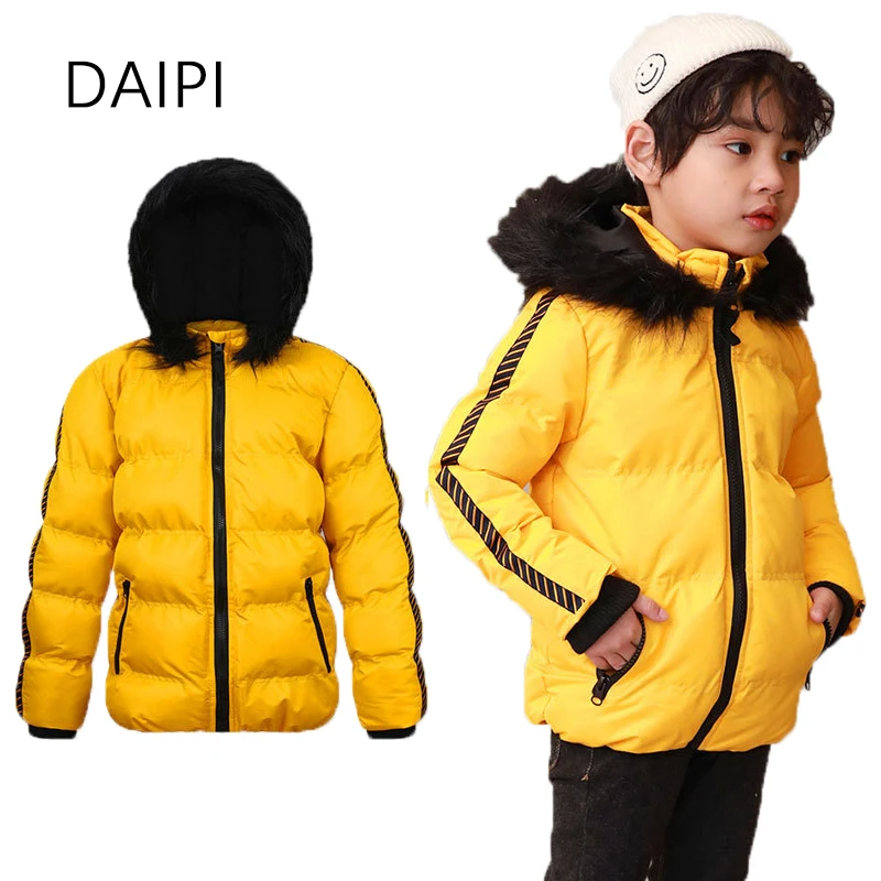 

4-13 Year Old Boys Winter Jacket Yellow Warm Thickening Jacket for Boy New Fashion Baby Down Jacket Childhood Coats Boys Clothes