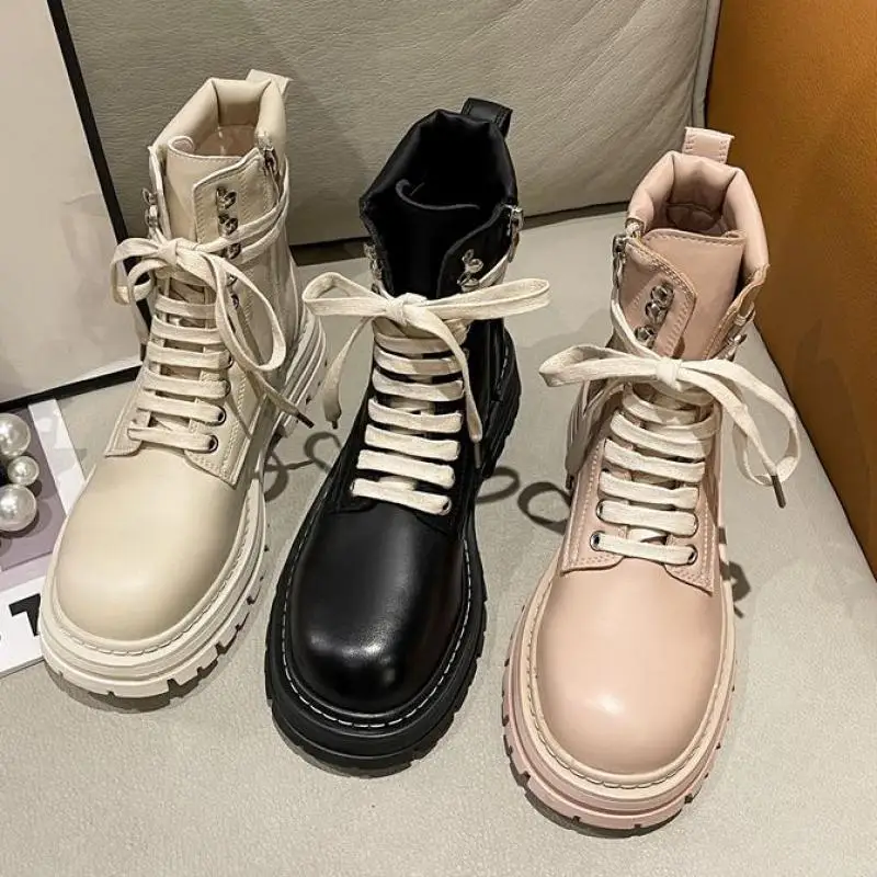 Fashion Women's British Style Thick Bottom Boots High Short Shoes Ytmtloy Winter Zapatos De Mujer Plataforma Lace Up Zapato
Fashion Women's British Style Thick Bottom Boots High Short Shoes Ytmtloy Winter Zapatos De Mujer Plataforma Lace Up Zapato