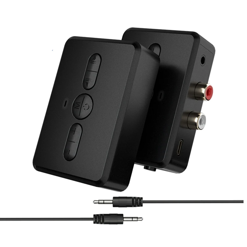 

Bluetooth 5,0 приемник передатчик 400 мАч 3,5 мм AUX разъем RCA Музыкальный беспроводной аудио адаптер и микрофон Громкая связь