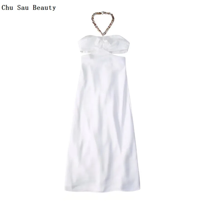 Chu Sau Beauty 2022 ZA Новинка женское открытое дизайнерское платье с цепочкой средней длины с лямкой на шее летнее модное пикантное приталенное пла...
Chu Sau Beauty 2022 ZA Новинка женское открытое дизайнерское платье с цепочкой средней длины с лямкой на шее летнее модное пикантное приталенное пла...