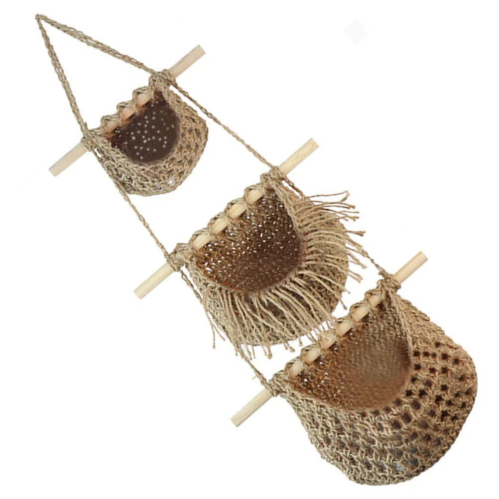 Hanging Kitchen Baskets Rope Fruits Basket Wall Mounted Household Storage Woven Vegetable
Hanging Kitchen Baskets Rope Fruits Basket Wall Mounted Household Storage Woven Vegetable