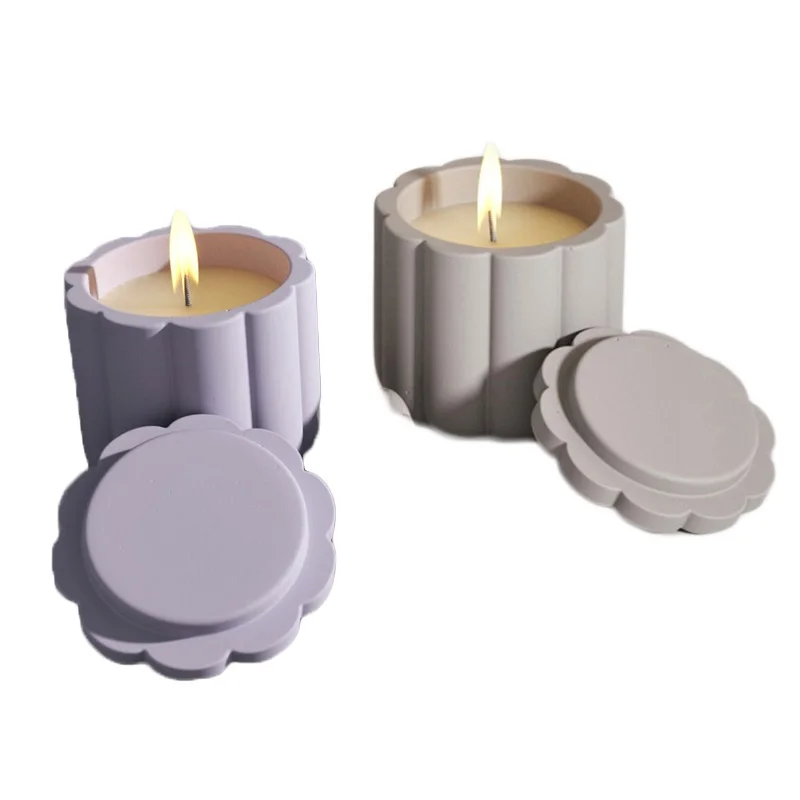 Flower Shape Storage Box With Lid Concrete Candle Cup Silicone Mold Round Cement Candle Jar Flowerpot Plaster Container Mould
Flower Shape Storage Box With Lid Concrete Candle Cup Silicone Mold Round Cement Candle Jar Flowerpot Plaster Container Mould