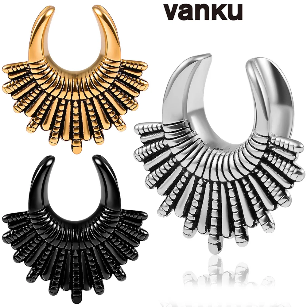 Vanku 2 PCS Cool Stainless Steel Ear Expander Saddle Plugs Tunnels Gauges Stretcher Women & Mens 8-19mm Body Piercing Jewelry
Vanku 2 PCS Cool Stainless Steel Ear Expander Saddle Plugs Tunnels Gauges Stretcher Women & Mens 8-19mm Body Piercing Jewelry