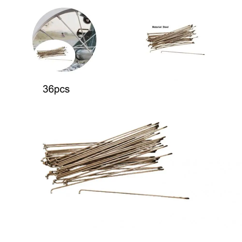 Rliable 36Pcs Useful 2.5mm Bike Wheel Tire Steel Spokes Accessory Steel Spokes Anti-rust for MTB
Rliable 36Pcs Useful 2.5mm Bike Wheel Tire Steel Spokes Accessory Steel Spokes Anti-rust for MTB