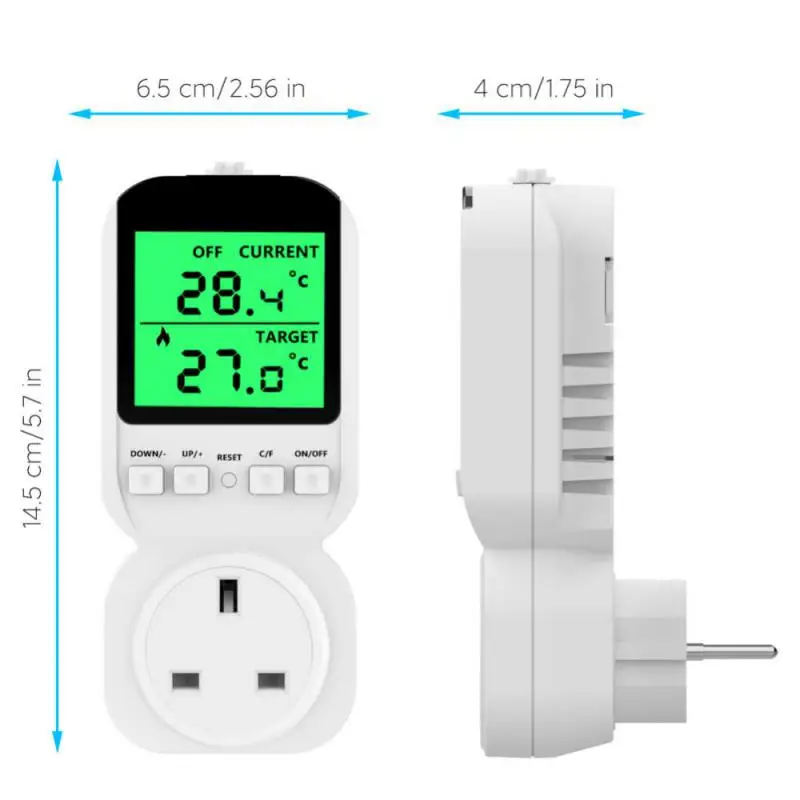 

Multifunctional Thermostat Electronic Digital Timer Temperature Controller Socket with Timing Switch Sensor Probe 110-220V