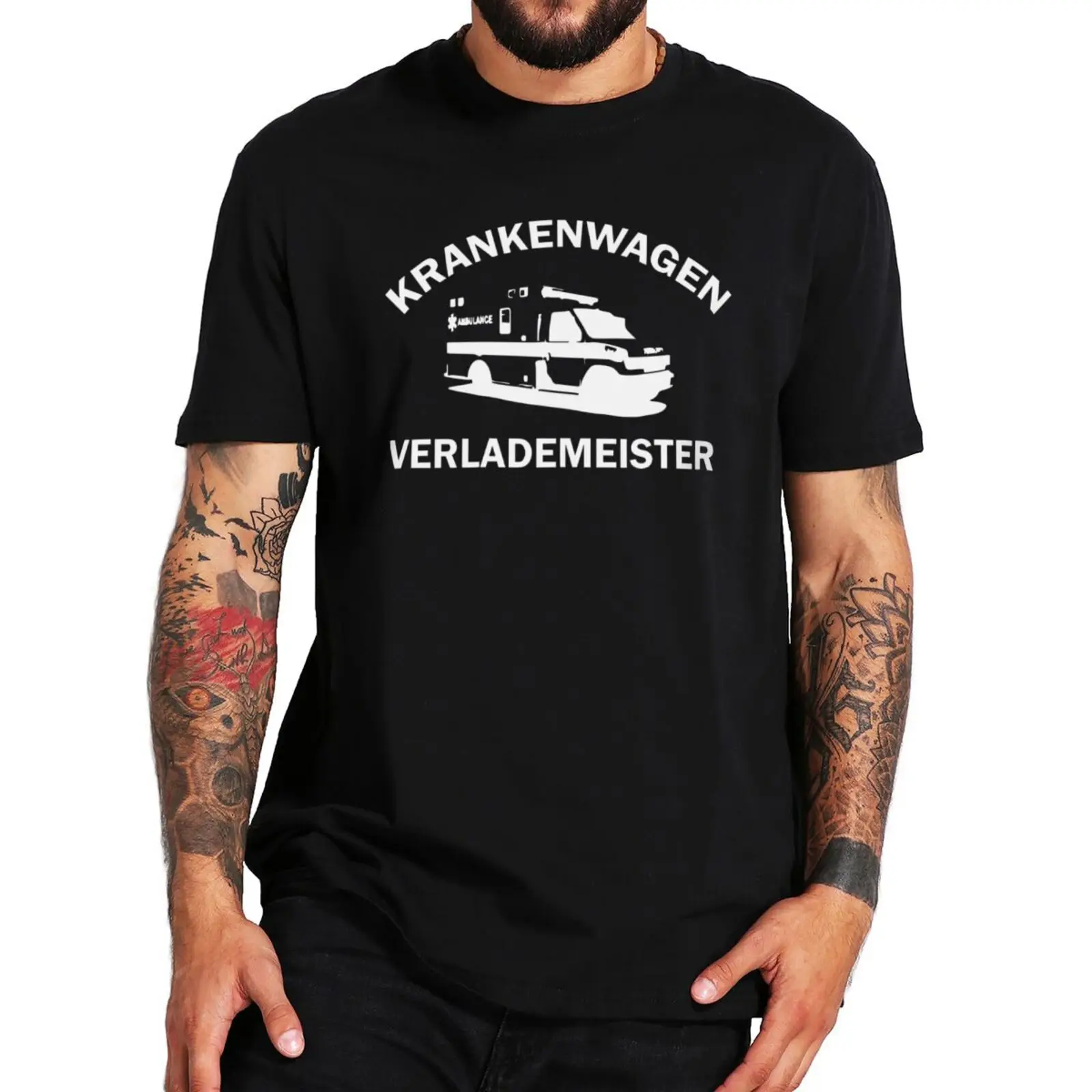 

Krankenwagen Verlademeister футболка, смешные немецкие тексты, смешной юмор, графические футболки, 100% хлопок, унисекс, o-образный вырез, европейский размер