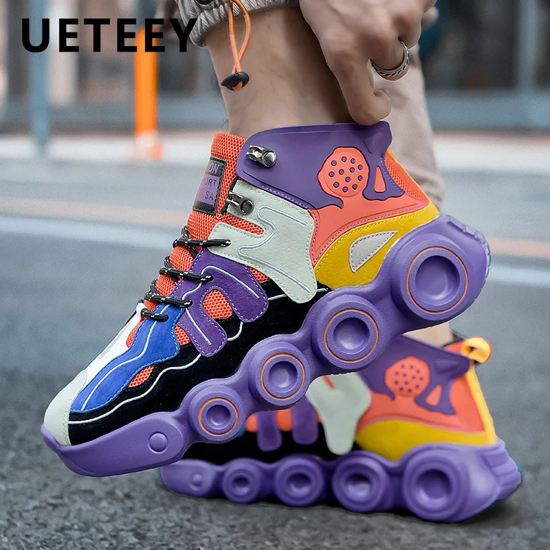 2022 Fashion Men Color-blocking Mesh Breathable Torre Shoes Thick Soled High Top Sneakers Wild Trendy Male Sport Basketball Shoe
2022 Fashion Men Color-blocking Mesh Breathable Torre Shoes Thick Soled High Top Sneakers Wild Trendy Male Sport Basketball Shoe