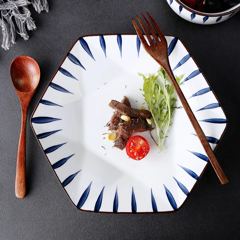 

Японская простая тарелка, керамика, 9 дюймов, Западная еда, десертная тарелка, Скандинавская тарелка для суши, обеденные тарелки, посуда для ...