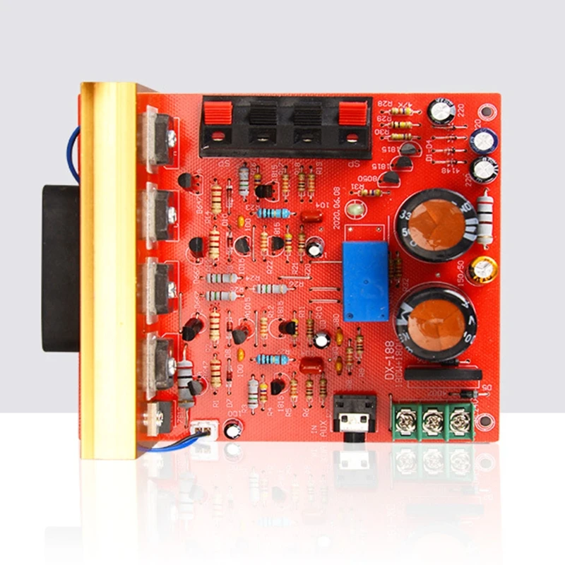 

DX-188 Stereo Power Amplifier Board 180Wx2 Highpower Air Cooled Speaker Sound Preamplifier Dual AC18-26V 2 Channel