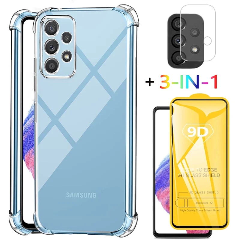 3-in-1, tempered glass + case for samsung a53 shockproof silicone phone cases a23 a33 a73 cover a 53 samsung galaxy a53 5g case
3-in-1, tempered glass + case for samsung a53 shockproof silicone phone cases a23 a33 a73 cover a 53 samsung galaxy a53 5g case