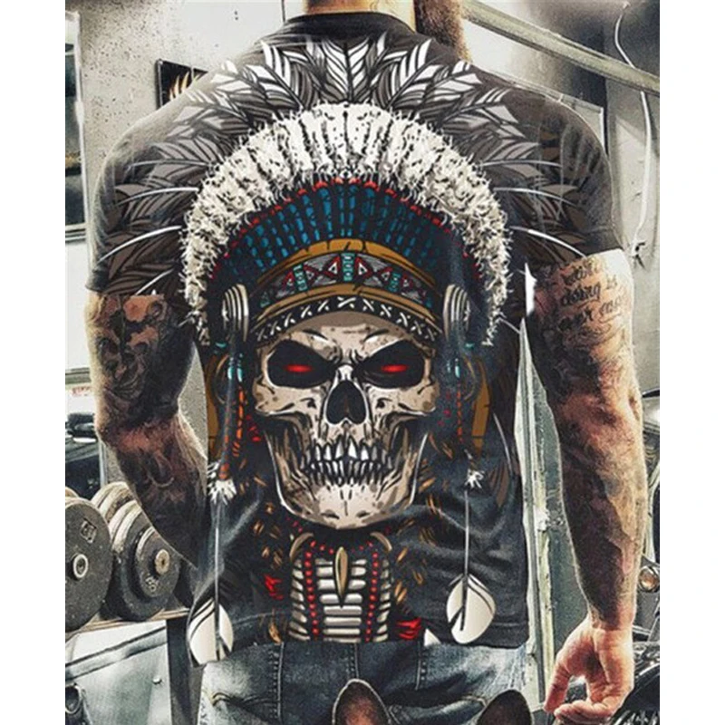 Skull Print Men's T-Shirt 3D Punk Rock Clothing Skeleton Retro T-Shirt Top Summer Casual O-Neck Oversized Men's Clothes T-Shirt
Skull Print Men's T-Shirt 3D Punk Rock Clothing Skeleton Retro T-Shirt Top Summer Casual O-Neck Oversized Men's Clothes T-Shirt