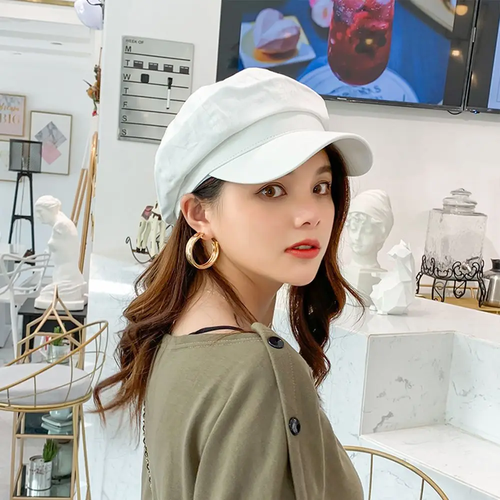 Korean Version Clothes Accessories Cotton And Linen Comfortable Beret Painter Hat Octagonal Hat Women Newsboy Caps 
Korean Version Clothes Accessories Cotton And Linen Comfortable Beret Painter Hat Octagonal Hat Women Newsboy Caps
