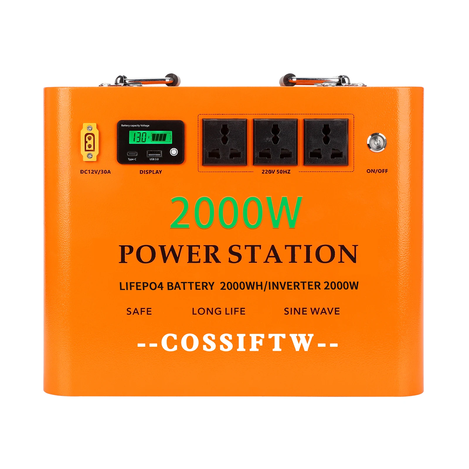 Pure sine wave 2000WH 220V compact solar generator Portable power station 2000W Rechargeable LifePo4 lithium battery camping
Pure sine wave 2000WH 220V compact solar generator Portable power station 2000W Rechargeable LifePo4 lithium battery camping