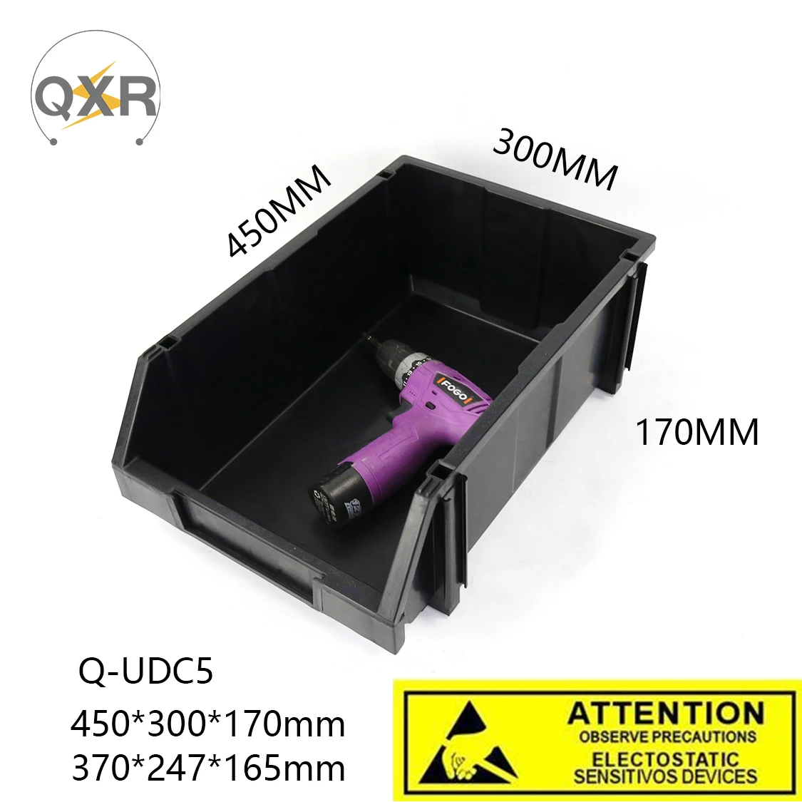 Q-UDC5 ESD Stacking Bins Tool Holder Anti Static Storage Boxes Organizer Rack Plastic Part Bins
Q-UDC5 ESD Stacking Bins Tool Holder Anti Static Storage Boxes Organizer Rack Plastic Part Bins