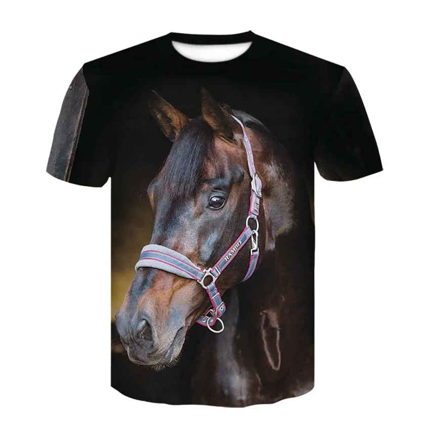 New fashion trend mens and women's Black Cool Horse Head T-shirt 2020 Summer men;s Animal Print Short sleeve T-shirt
New fashion trend mens and women's Black Cool Horse Head T-shirt 2020 Summer men;s Animal Print Short sleeve T-shirt