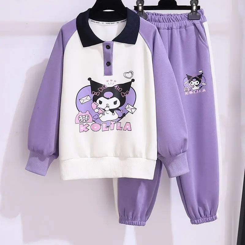 New Style Sanrio Kuromi Children's Fall Suit Dress Dressy Big Boy Girl Sportswear Spring Fall Polos Neck Sportswear 2-Piece Set
New Style Sanrio Kuromi Children's Fall Suit Dress Dressy Big Boy Girl Sportswear Spring Fall Polos Neck Sportswear 2-Piece Set