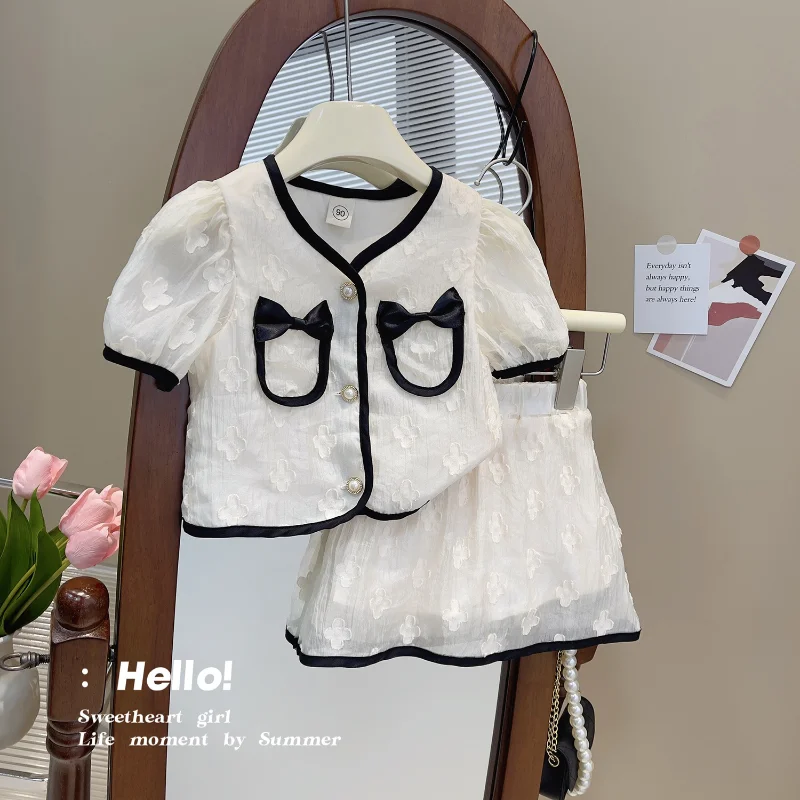 Girls Clothes Set Summer Short Sleeve Shirt+Skirt Fashion Korean Baby Girl Outfit Set Children Clothing Suits Kids Costumes 2Pcs
Girls Clothes Set Summer Short Sleeve Shirt+Skirt Fashion Korean Baby Girl Outfit Set Children Clothing Suits Kids Costumes 2Pcs