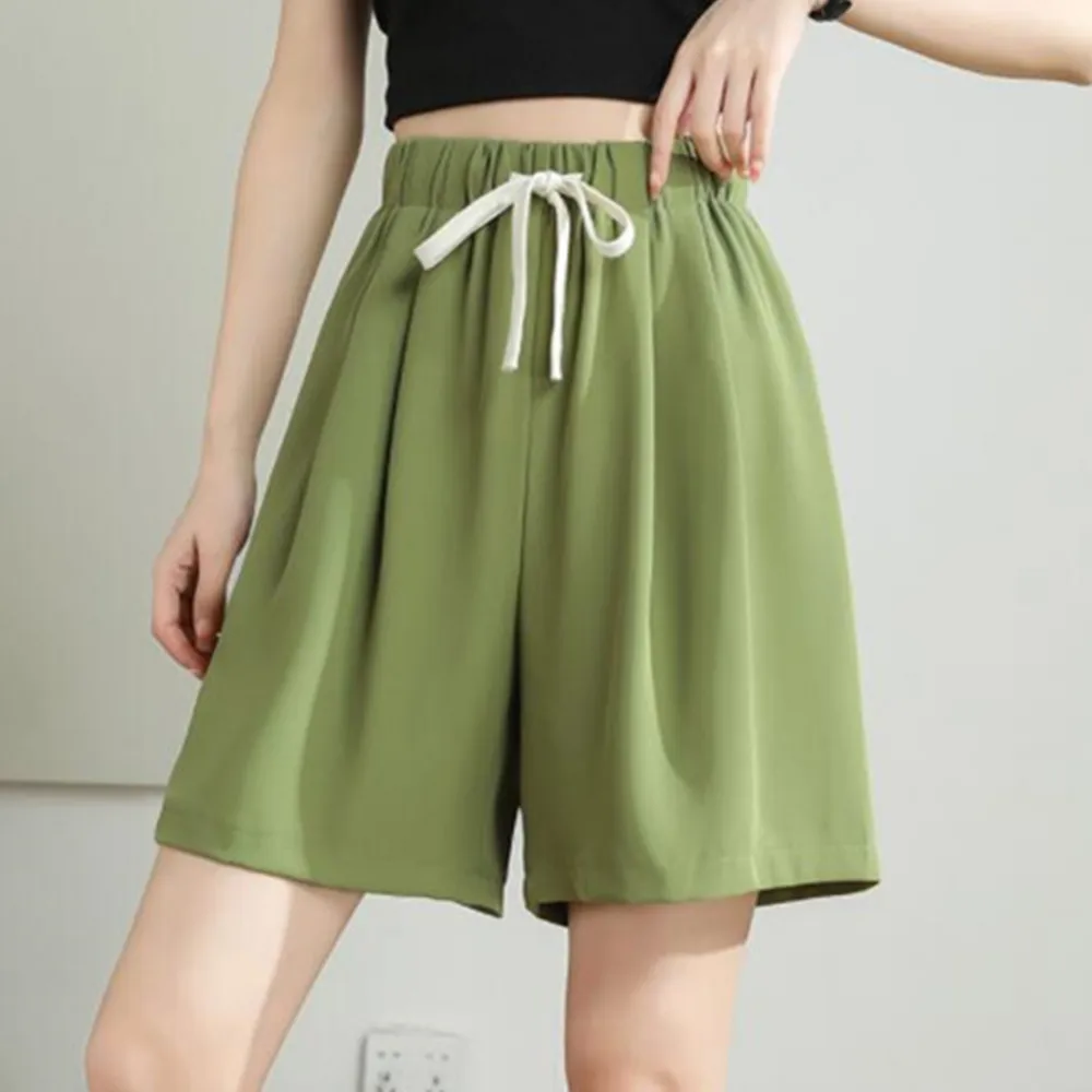 Summer Simple Casual Sports Shorts Women Loose High Waist Thin Wide Leg Pants Drawstring Suit Pants Pantalones Cortos шорты 
Summer Simple Casual Sports Shorts Women Loose High Waist Thin Wide Leg Pants Drawstring Suit Pants Pantalones Cortos шорты