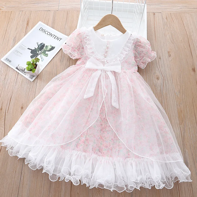 Baby Girl One-piece Dress Girls Summer New Pink Floral Lace Sweet Mesh Princess Birthday Dresses 3-7 Y Kids Cute Casual Clothing
Baby Girl One-piece Dress Girls Summer New Pink Floral Lace Sweet Mesh Princess Birthday Dresses 3-7 Y Kids Cute Casual Clothing