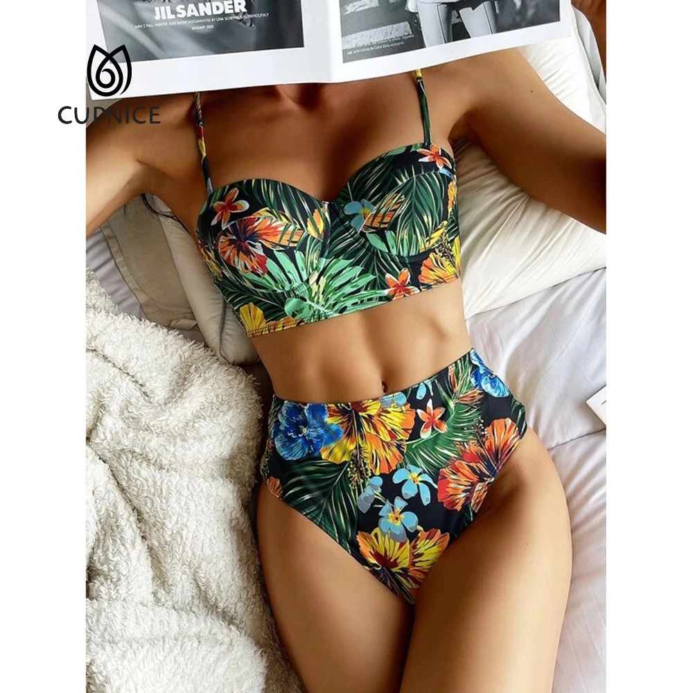 Women Floral Printed Bikini High Waist Hard Bag Split Swimsuit Sexy Push Up Swimwear
Women Floral Printed Bikini High Waist Hard Bag Split Swimsuit Sexy Push Up Swimwear
