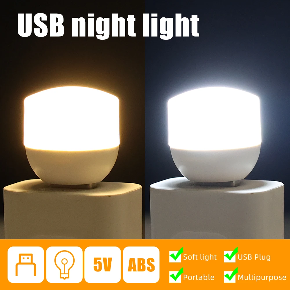 USB Night Light LED Eye Protection Reading Light Computer Mobile Power Charging Small Book Lamps Small Round Light Night Lamp
USB Night Light LED Eye Protection Reading Light Computer Mobile Power Charging Small Book Lamps Small Round Light Night Lamp