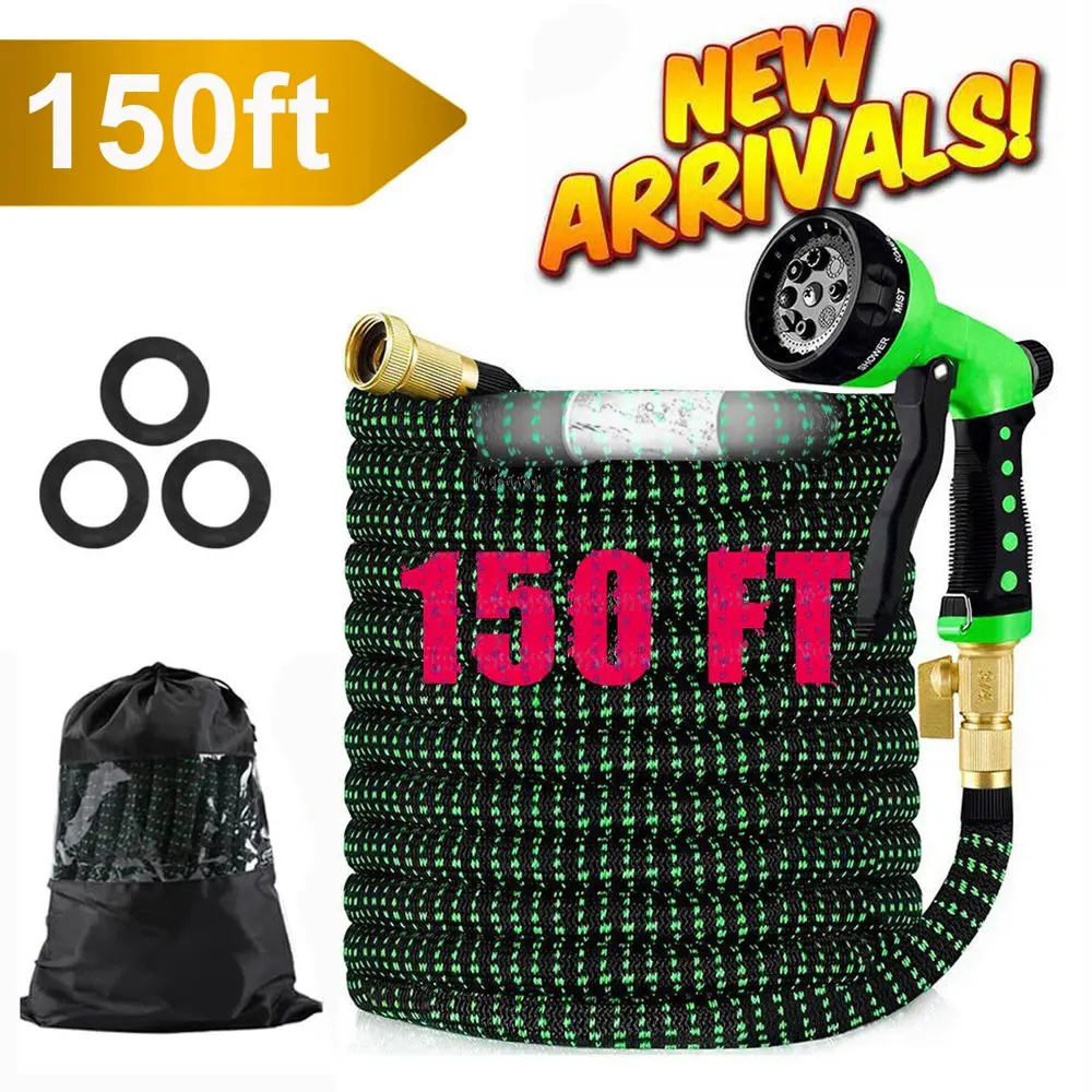 POPTOP Upgrade 150/100/75/50FT Expandable Garden Hose Water Hose with 8- High-Pressure Spray Nozzle,Heavy Duty Flexible Hose,3/4
POPTOP Upgrade 150/100/75/50FT Expandable Garden Hose Water Hose with 8- High-Pressure Spray Nozzle,Heavy Duty Flexible Hose,3/4