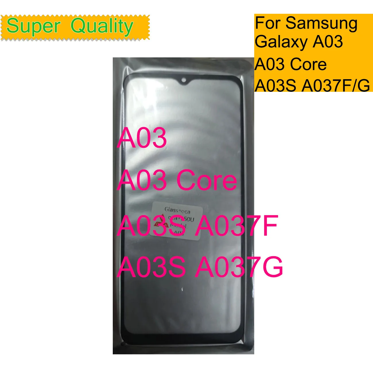 10Pcs/Lot For Samsung Galaxy A03 Core A03S Touch Screen Front Outer Glass Panel LCD Lens With OCA Glue
10Pcs/Lot For Samsung Galaxy A03 Core A03S Touch Screen Front Outer Glass Panel LCD Lens With OCA Glue