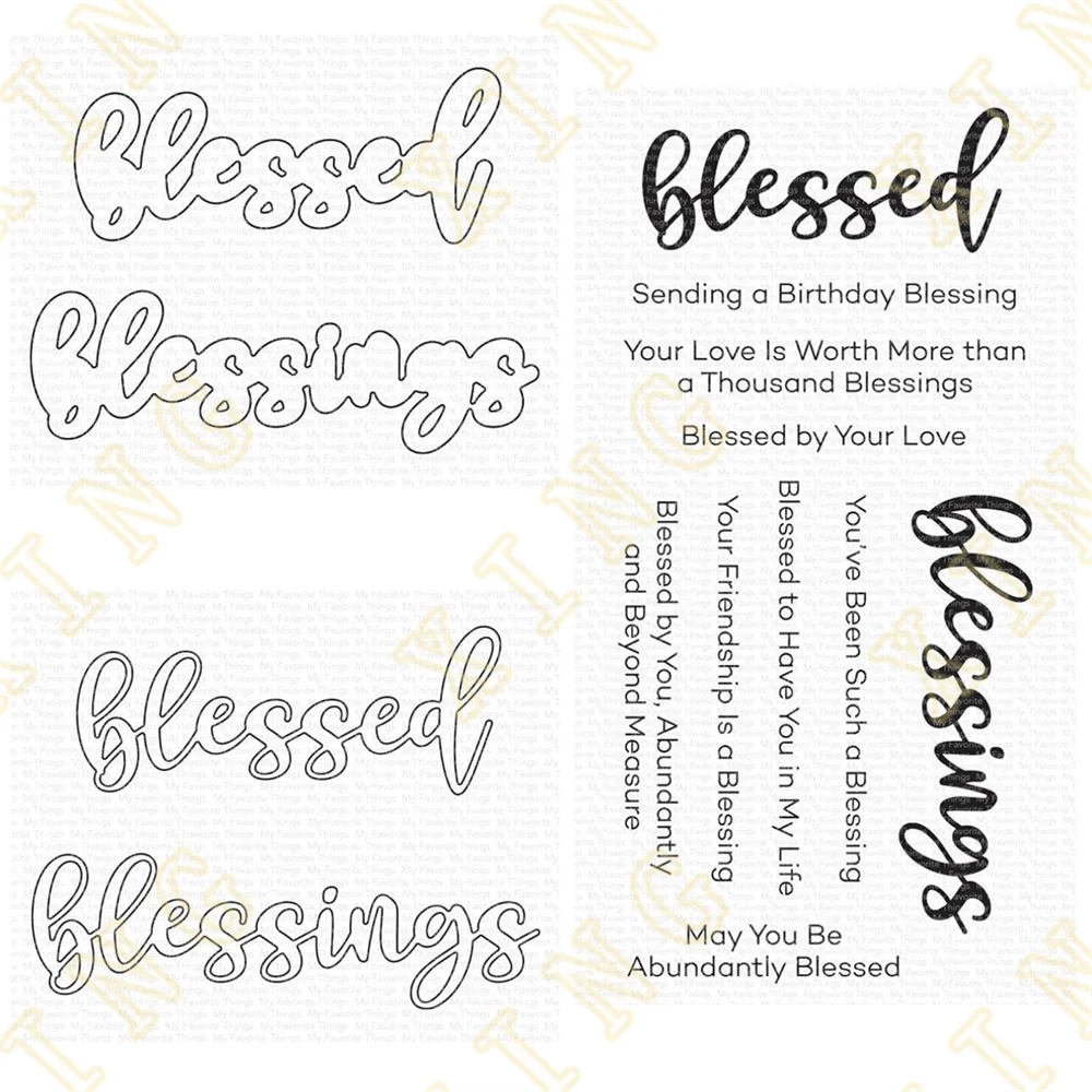 Blessings New Metal Cutting Dies Clear Silicone Stamps Scrapbook Diary Decoration Embossing Template Diy Greeting Card Handmade
Blessings New Metal Cutting Dies Clear Silicone Stamps Scrapbook Diary Decoration Embossing Template Diy Greeting Card Handmade