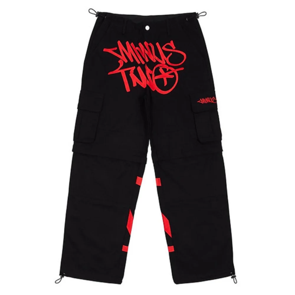 

2023 New Print Loose Men's Kuzi Fashion Streetwear Multi-Pocket Cargo Pants Y2k Harajuku Hip Hop Pants Cargo Pants Men Pants