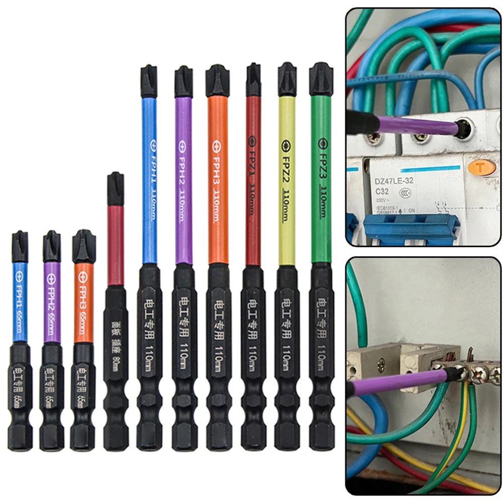 Magnetic Special Slotted Cross Screwdriver Bit Set For Electrician FPH FPZ 65-110mm 1/4Inch Hex For Socket Switch Power Tools
Magnetic Special Slotted Cross Screwdriver Bit Set For Electrician FPH FPZ 65-110mm 1/4Inch Hex For Socket Switch Power Tools