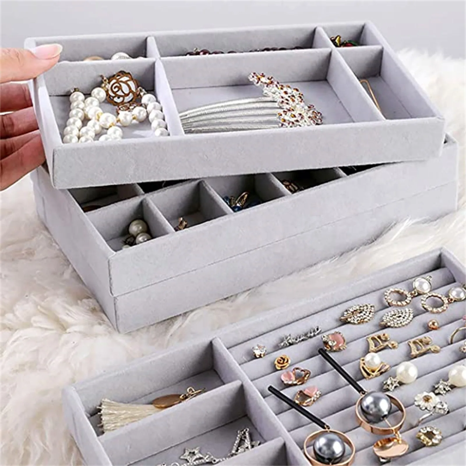 Gift Box Ring Display Jewelry Holder Earring Tray Storage Organizer Case Flannel Jewelry box
Gift Box Ring Display Jewelry Holder Earring Tray Storage Organizer Case Flannel Jewelry box