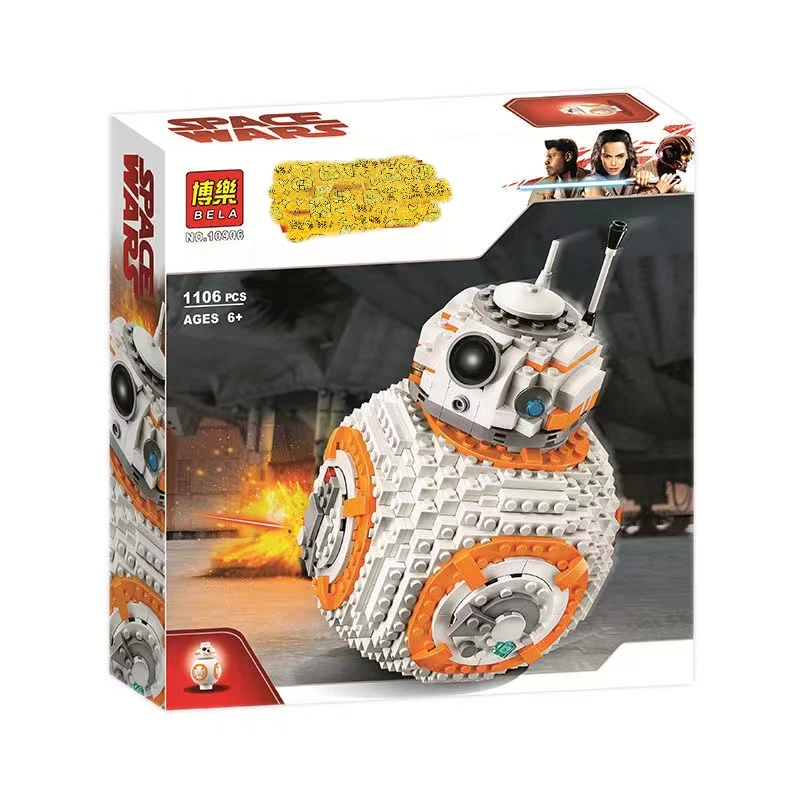 1106pcs BB-8 Warship Model Building Blocks Wars Set Bricks Toy Compatible 75187 The Star Toys For Children Kids Christmas Gift
1106pcs BB-8 Warship Model Building Blocks Wars Set Bricks Toy Compatible 75187 The Star Toys For Children Kids Christmas Gift
