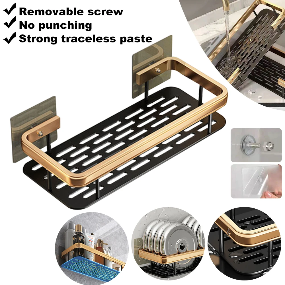 Shower Caddy Adhesive Shower Shelf Punch-free Aluminum Wall Shampoo Holder For Shampoo Organizer Bathroom Accessories
Shower Caddy Adhesive Shower Shelf Punch-free Aluminum Wall Shampoo Holder For Shampoo Organizer Bathroom Accessories