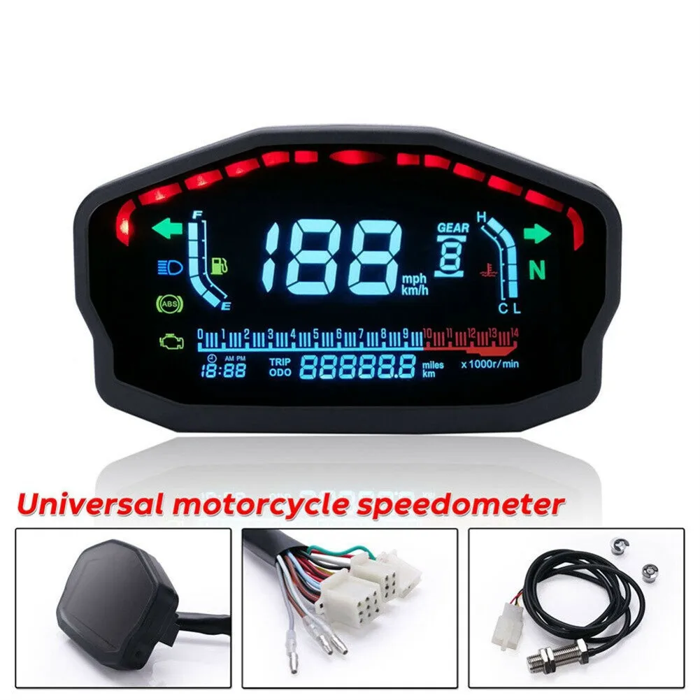 Motorcycle Speedometer LCD Tachometer Digital Backlight Odometer Universal Gauge Electronic Accessories
Motorcycle Speedometer LCD Tachometer Digital Backlight Odometer Universal Gauge Electronic Accessories