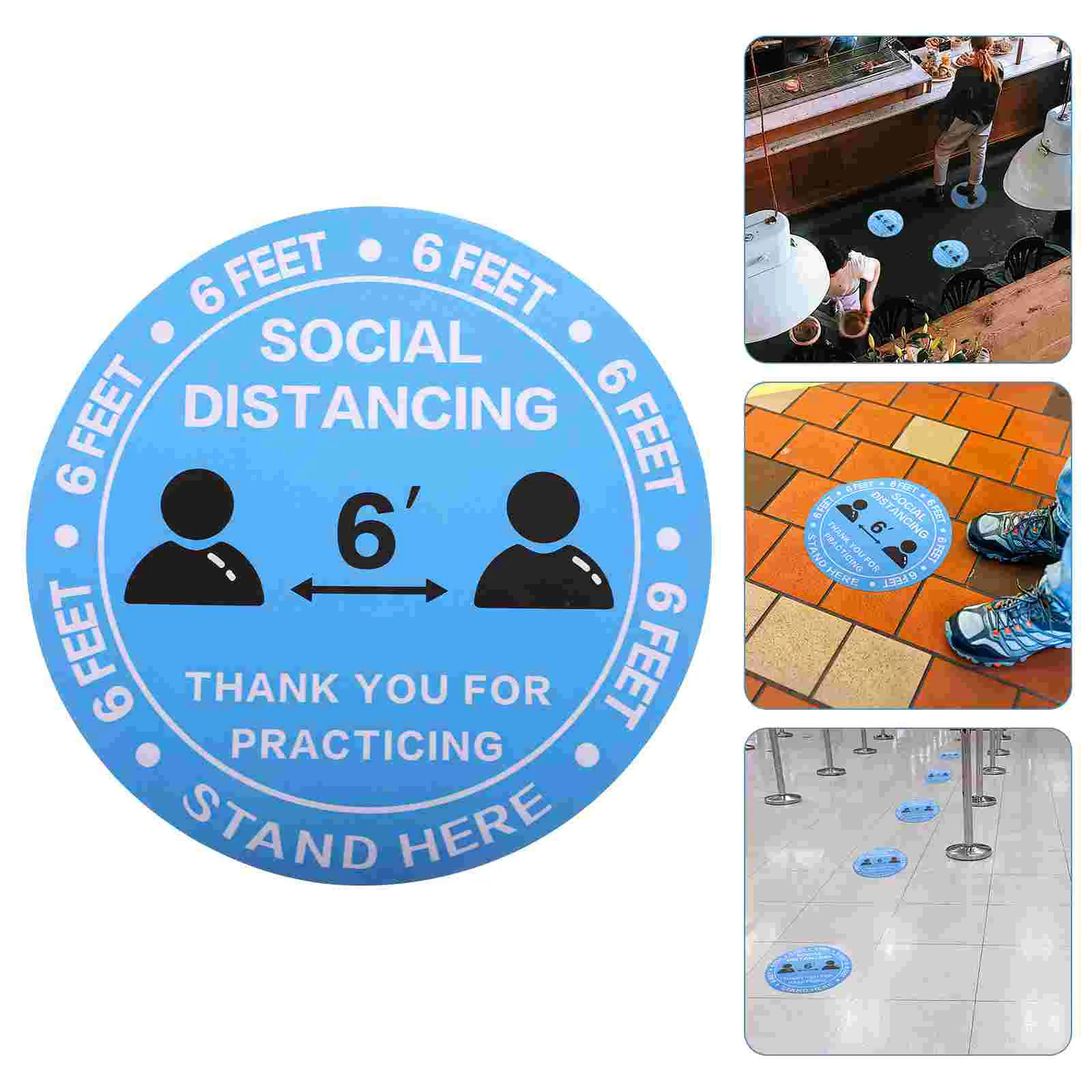 Floor Social Distance Distancing Stickers Decal Sign Decals Sticker Stand Feet Here Blue Safe Apart Wait Public Safety Way
Floor Social Distance Distancing Stickers Decal Sign Decals Sticker Stand Feet Here Blue Safe Apart Wait Public Safety Way