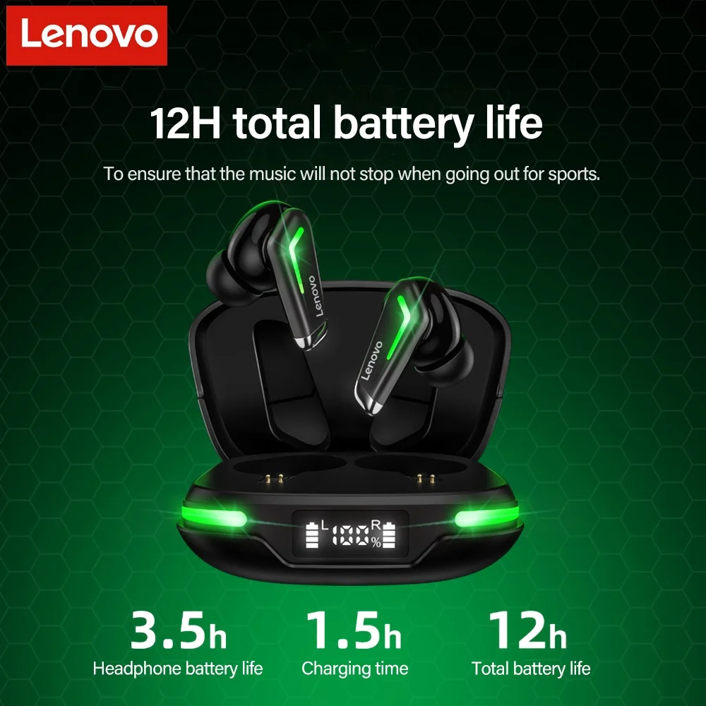 Lenovo GM3 Game Bluetooth Headphone With Digital Display TWS Low Latency Music Headset Wireless Earphone Noise Cancelling
Lenovo GM3 Game Bluetooth Headphone With Digital Display TWS Low Latency Music Headset Wireless Earphone Noise Cancelling