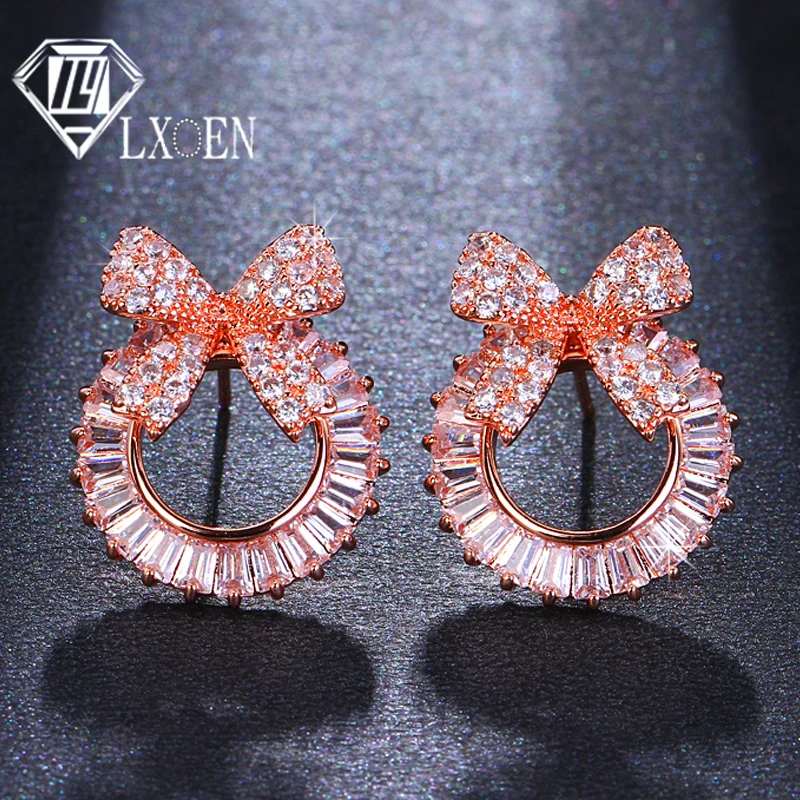 LXOEN Bowknot Design Brilliant Big Circle Earrings Four-leaf Flowers White Rose Gold Color for Women Fashion Party Wedding Gifts
LXOEN Bowknot Design Brilliant Big Circle Earrings Four-leaf Flowers White Rose Gold Color for Women Fashion Party Wedding Gifts