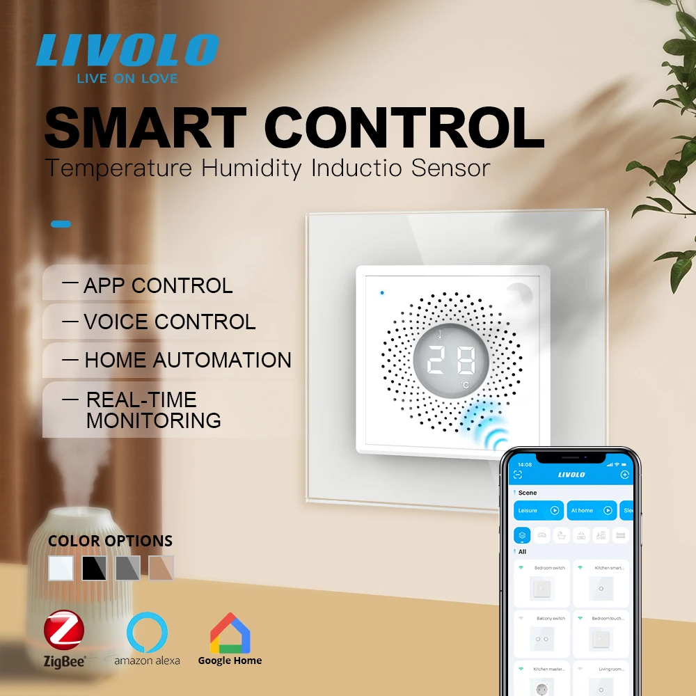 Индуктивный датчик температуры и влажности LIVOLO, стандарт ЕС, беспроводное управление по Wi-Fi, внутренняя отделка для измерения реальной влажности
Индуктивный датчик температуры и влажности LIVOLO, стандарт ЕС, беспроводное управление по Wi-Fi, внутренняя отделка для измерения реальной влажности
