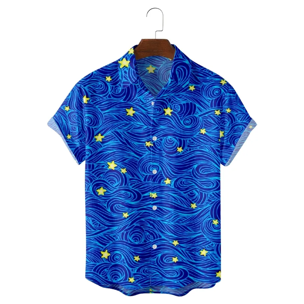Vintage Van Gogh Blue Night Sky Shirt Fashion Casual Men's and Women's Spring and Autumn Short Sleeve Sleeve Shirts
Vintage Van Gogh Blue Night Sky Shirt Fashion Casual Men's and Women's Spring and Autumn Short Sleeve Sleeve Shirts