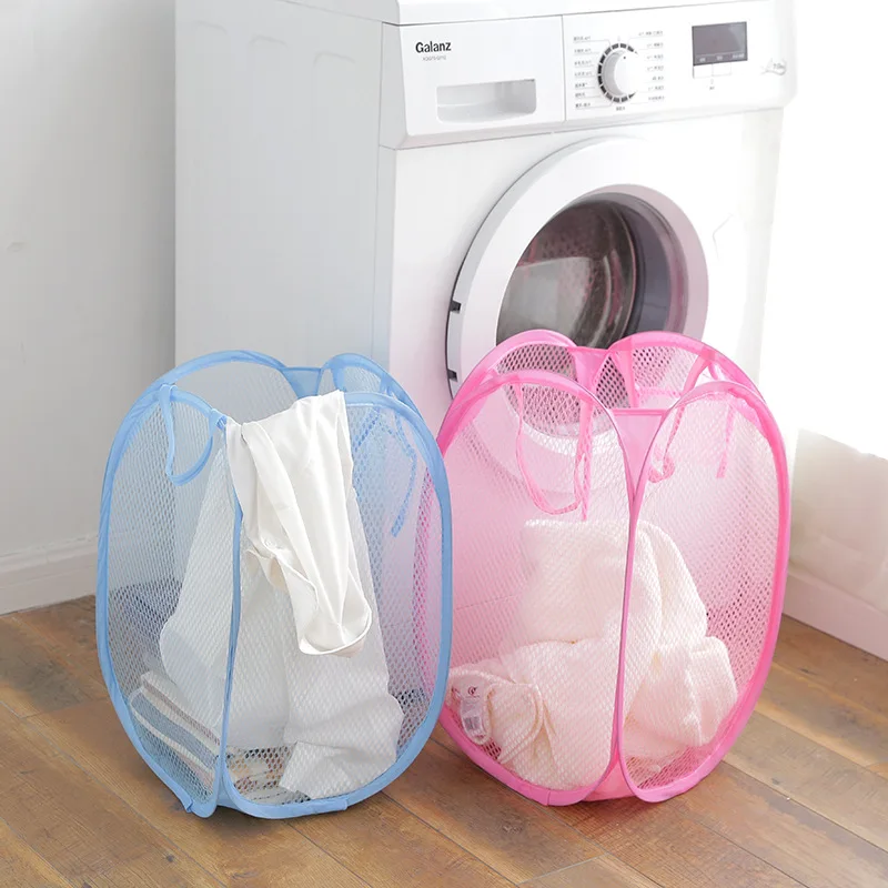 

Foldable Laundry Baskets Pop Up Easy Open Mesh Laundry Clothes Organizer Hamper Basket Dirty Sorting Basket Kids Toys Sundries
